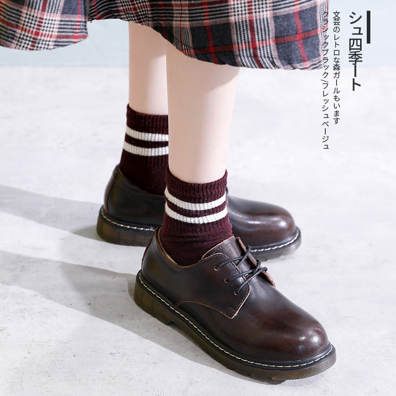 Damskie buty typu oksford, sznurowane, w stylu preppy, vintage, płaskie