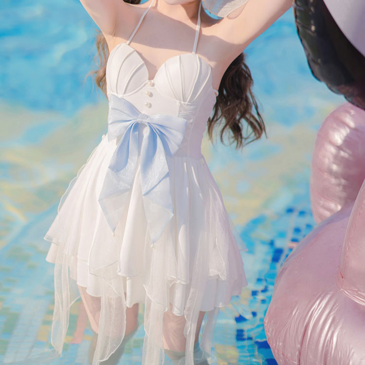 Egirls Słodkie jednoczęściowe stroje kąpielowe Lolita Cute Swimwear dla kobiet
