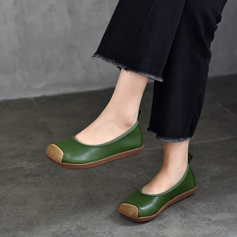 Ballerines confortables &agrave; bout carr&eacute; pour femmes &ndash; Chaussures d&eacute;contract&eacute;es souples