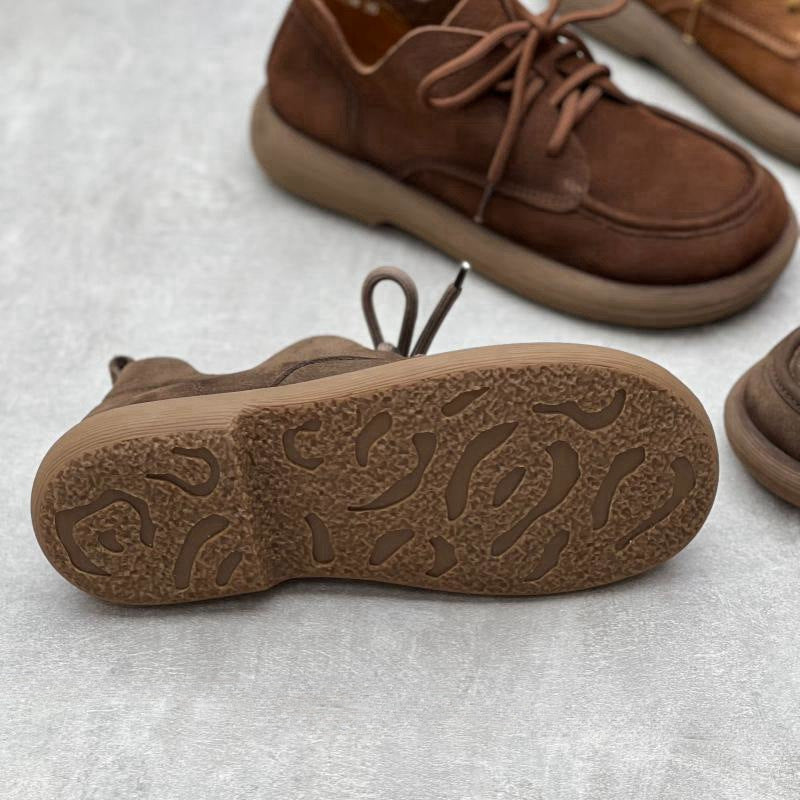 Ręcznie robione damskie, sznurowane, sk&oacute;rzane, płaskie buty typu Oxford