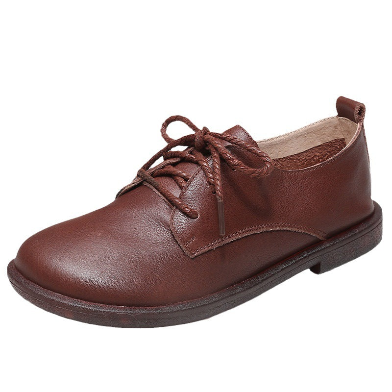 L&auml;ssige Slipper aus Leder, Schn&uuml;rschuhe f&uuml;r Damen