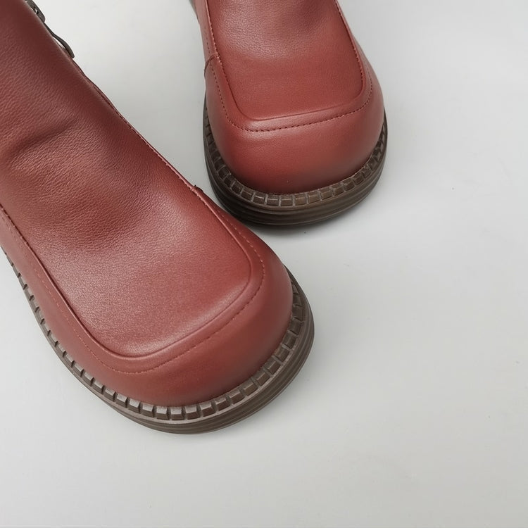 Bottines Derby pour femme, style britannique, bout large &ndash; Laine peluche, confort optimal