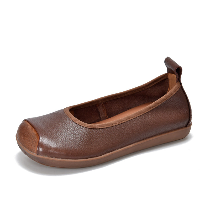 Ballerines confortables &agrave; bout carr&eacute; pour femmes &ndash; Chaussures d&eacute;contract&eacute;es souples
