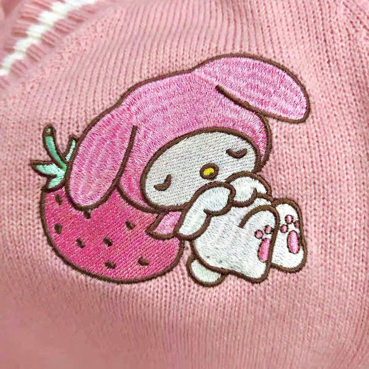 Niedliche, von My Melody inspirierte, &uuml;bergro&szlig;e rosa Weste