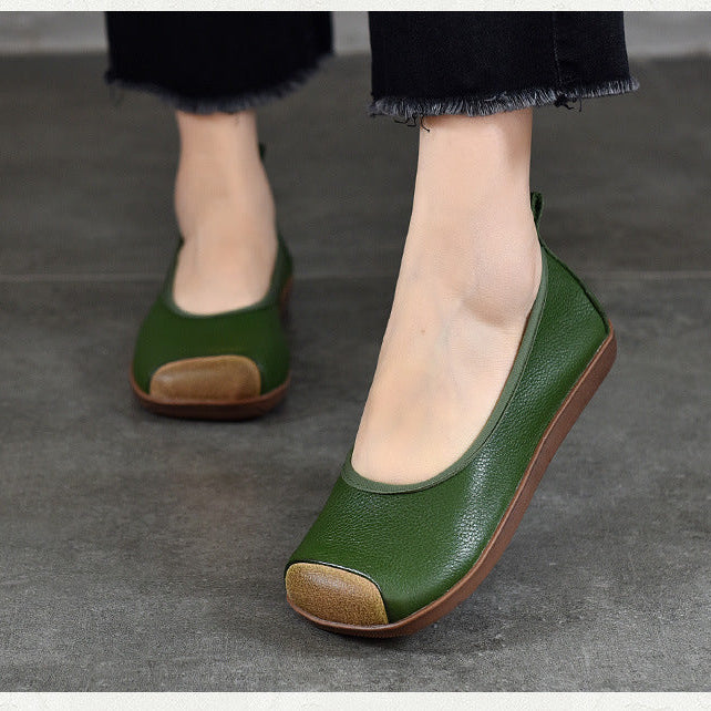 Ballerines confortables &agrave; bout carr&eacute; pour femmes &ndash; Chaussures d&eacute;contract&eacute;es souples