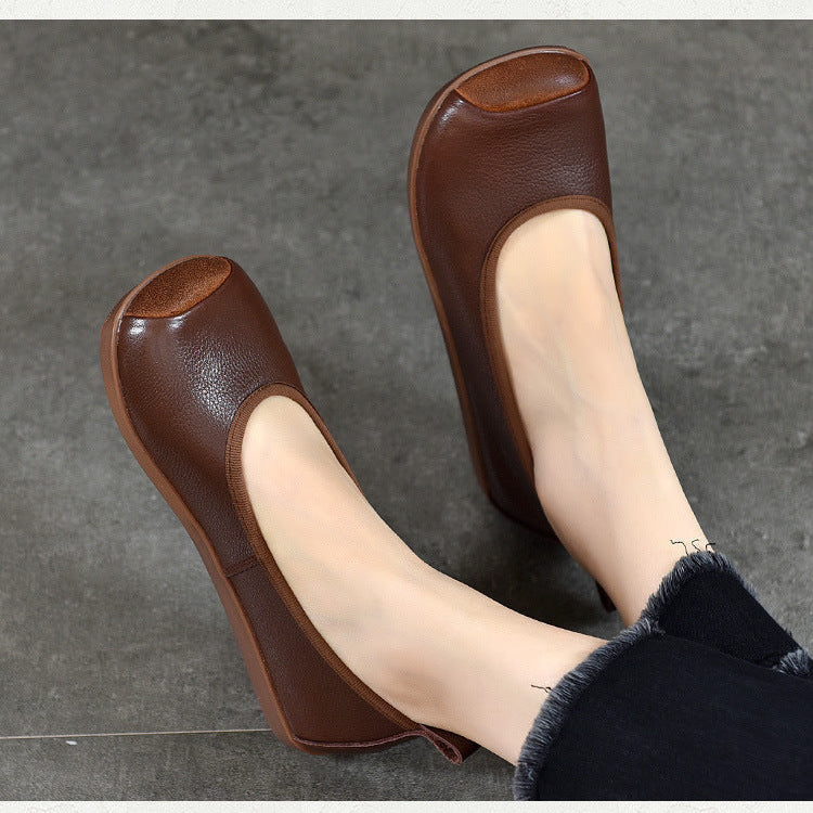 Ballerines confortables &agrave; bout carr&eacute; pour femmes &ndash; Chaussures d&eacute;contract&eacute;es souples