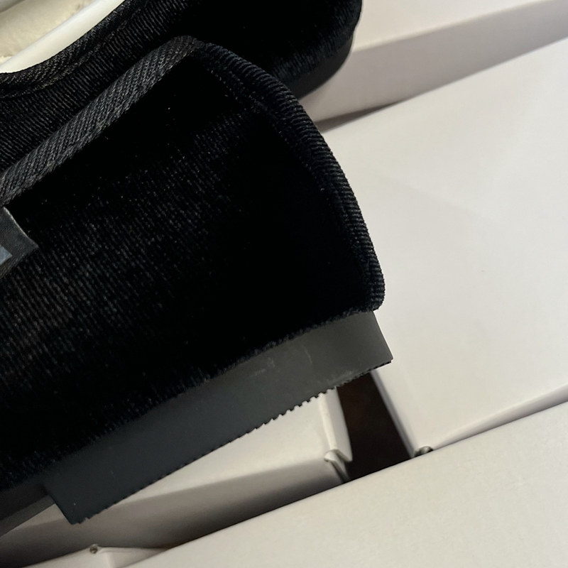 Ballerine Mary Jane con strass, punta tonda in raso, taglio basso in velluto per donna - N17