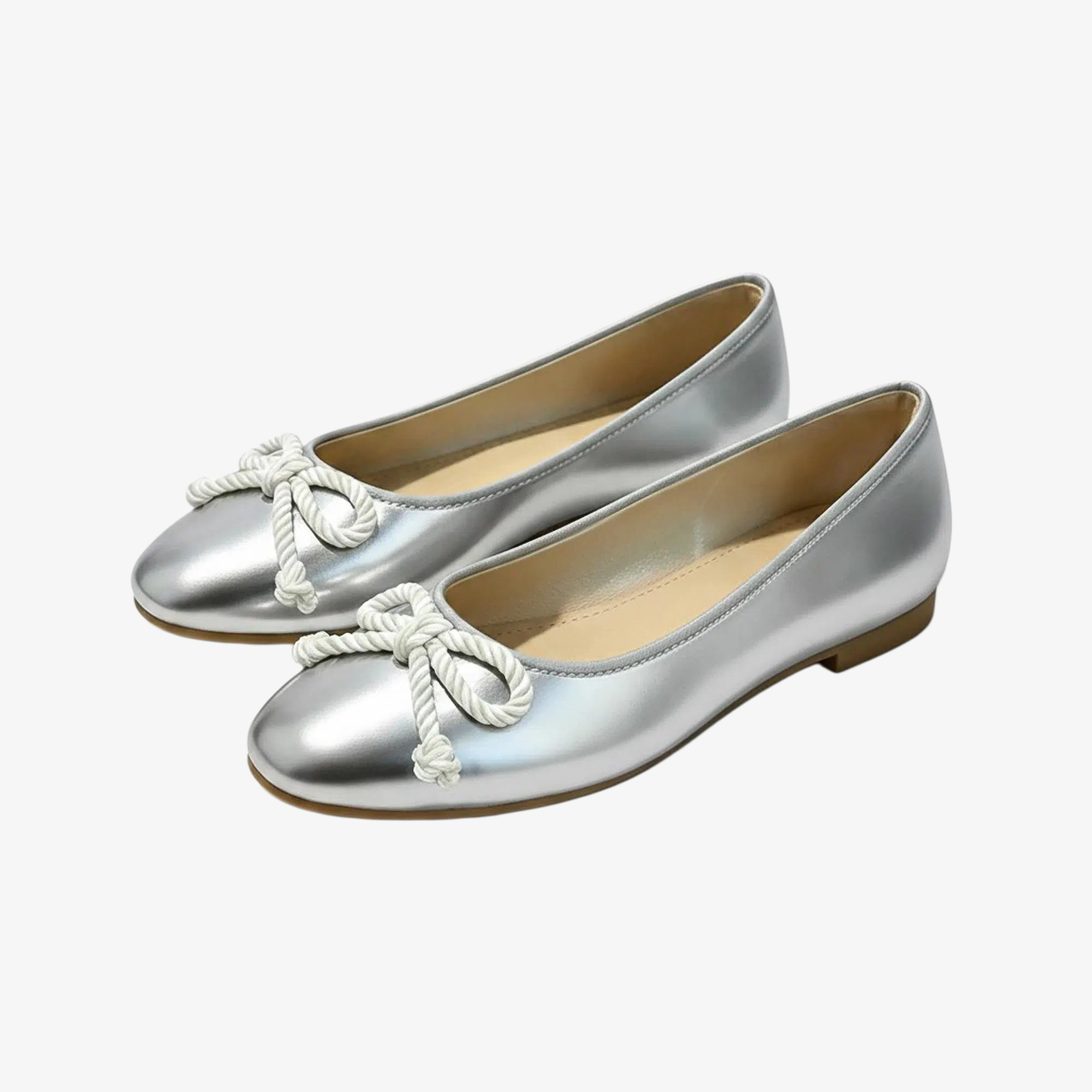 Eleganti ballerine da donna con fiocco decorativo - N08