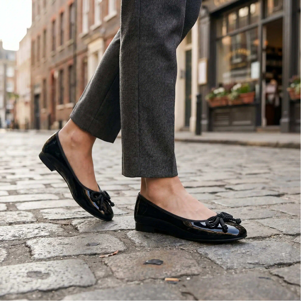 Eleganti ballerine da donna con fiocco decorativo - N08