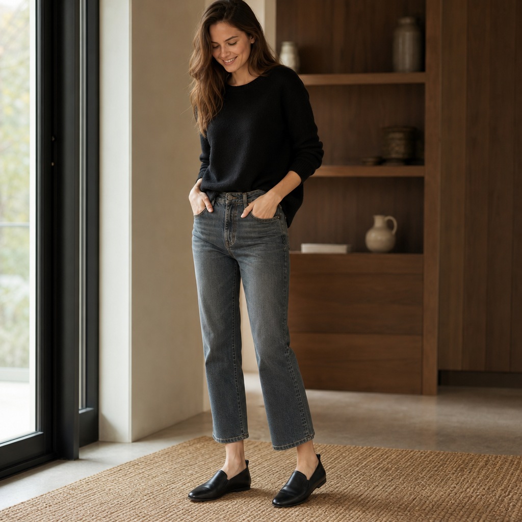Mocassins dans une scène horizontale de style de vie quotidien