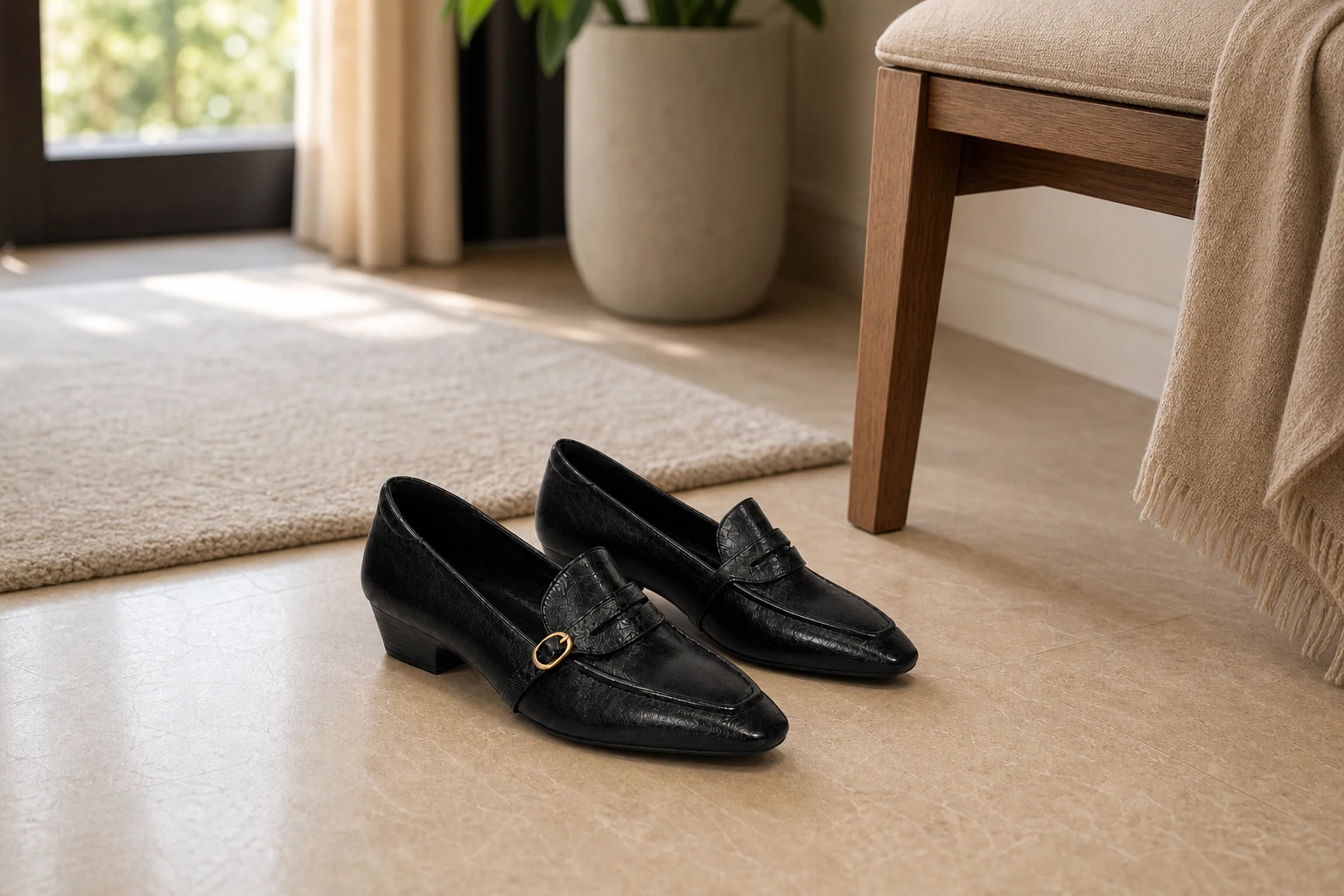 Mocassini slip-on in un ambiente lifestyle