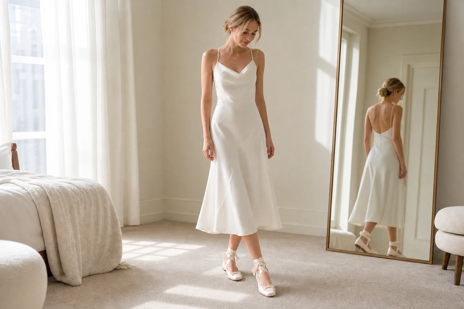 Lifestyleproduct-in-contextscène met ballerina's
