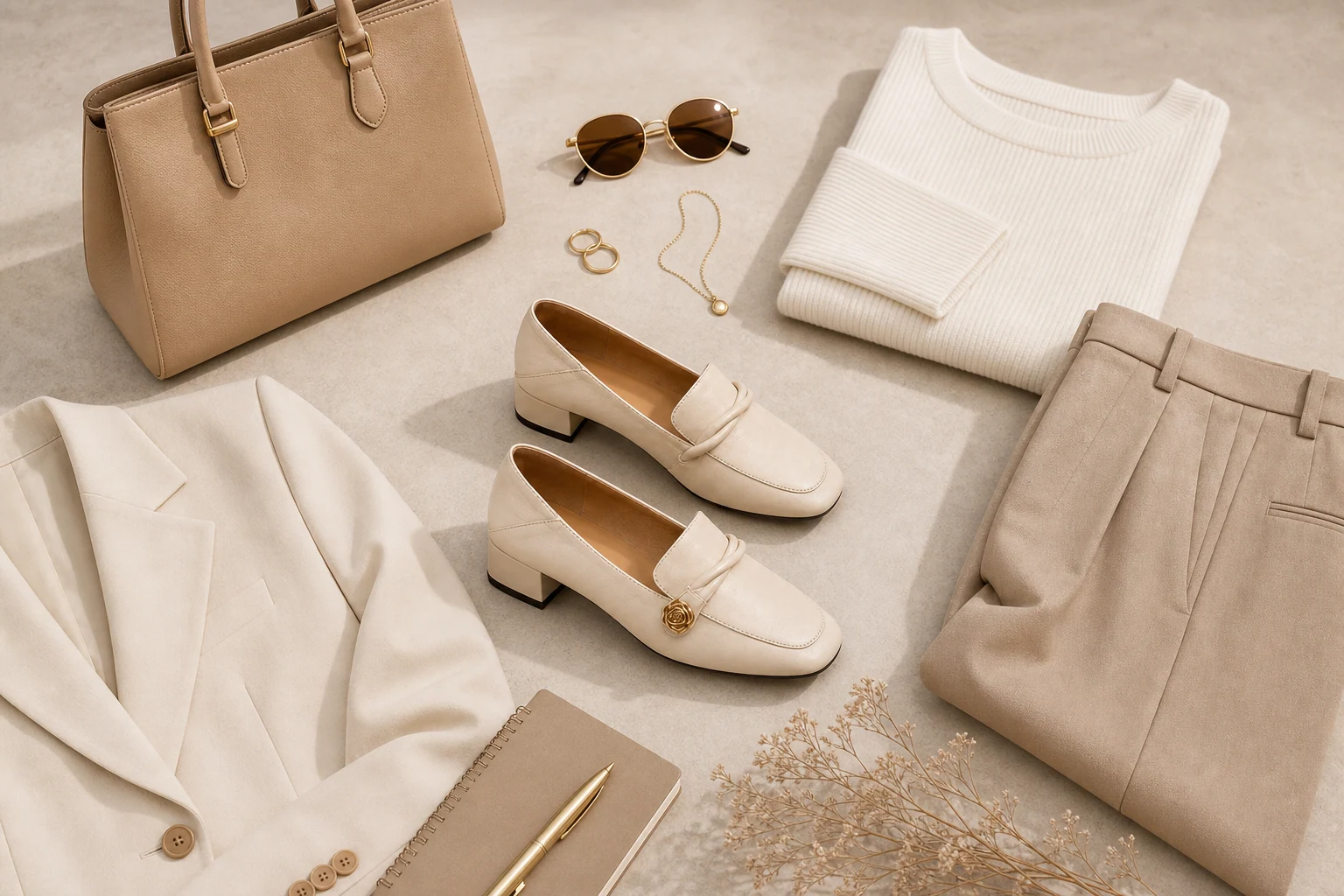 Scène de style de vie montrant les mocassins en contexte
